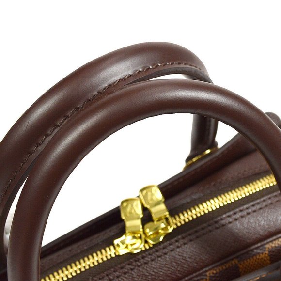 LOUIS VUITTON TRIANA HAND BAG PURSE DAMIER CANVAS EBENE - Picture 4 of 11